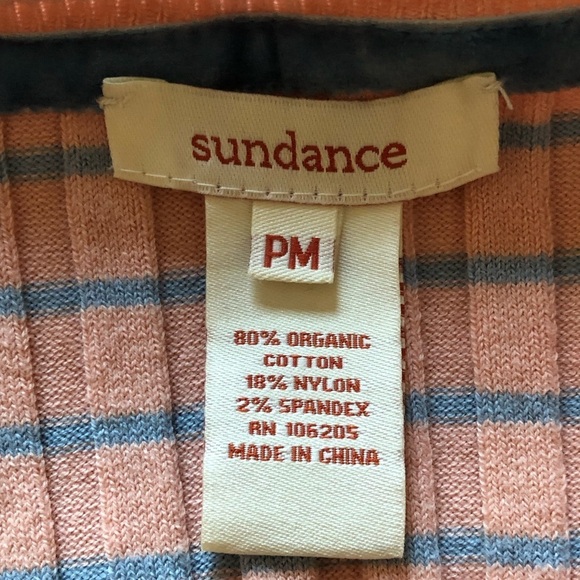 Sundance Top Living Legend Henley Ribbed Striped Petite Medium - Picture 11 of 12